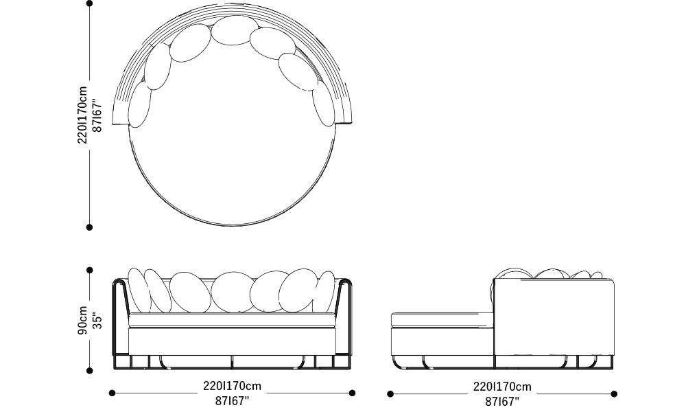 Imagen de las dimensiones principales del producto